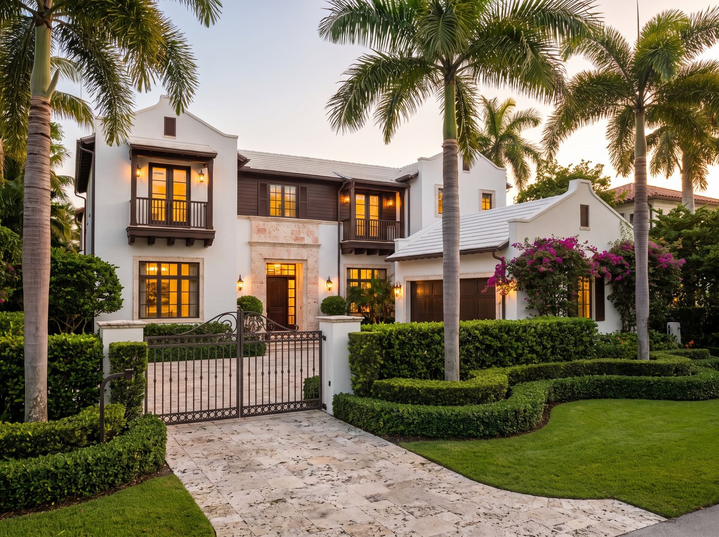Gated luxury home in South Florida
